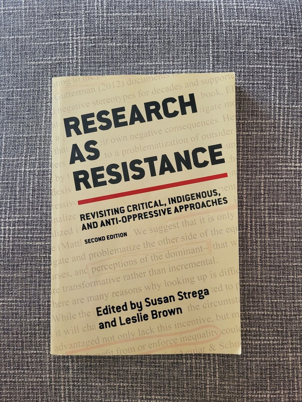 Research As Resistance - Edited by Susan Strega and Leslie Brown